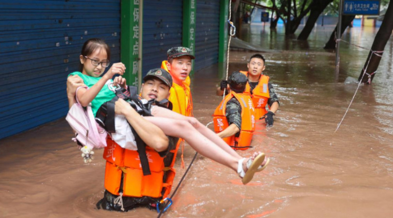 inundações China