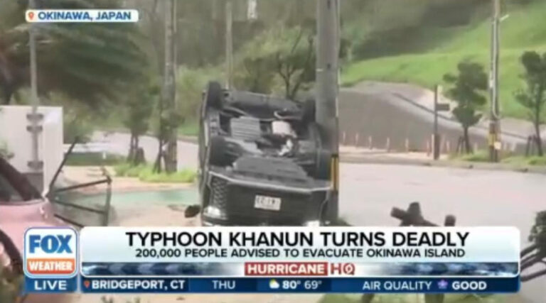 Tufão Khanun Japão