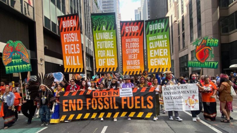 NY marcha antifóssil Climate Week 2023