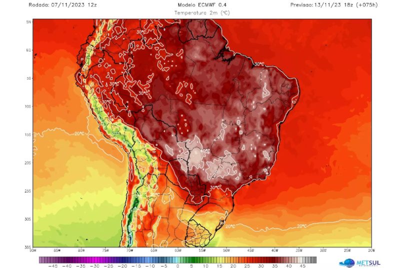 Brasil onda de calor extremo