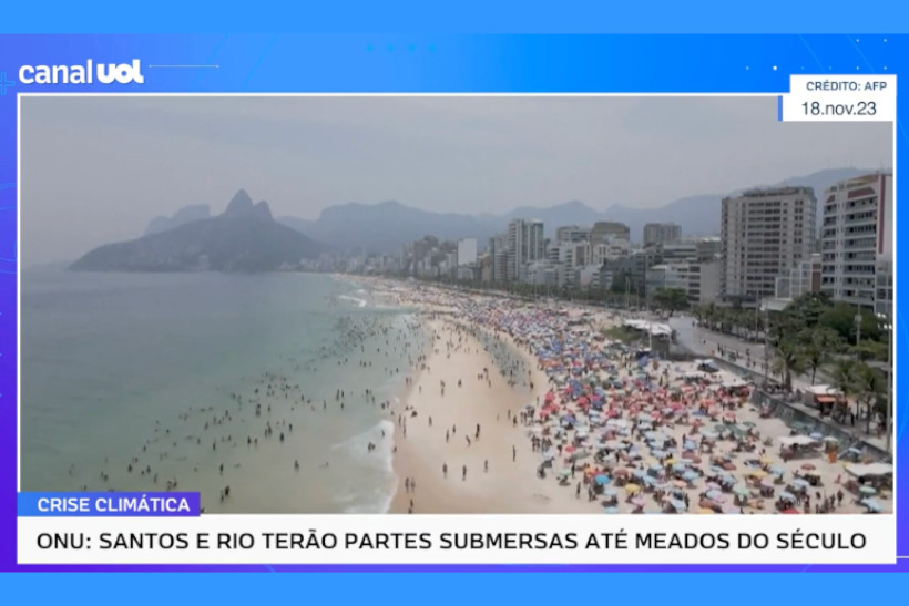 RJ Santos elevação nível do mar