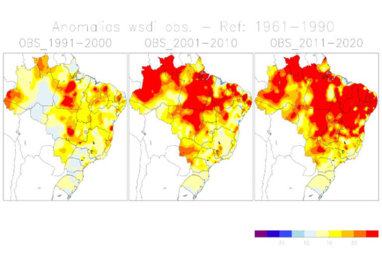 aumentos dias de calor por ano