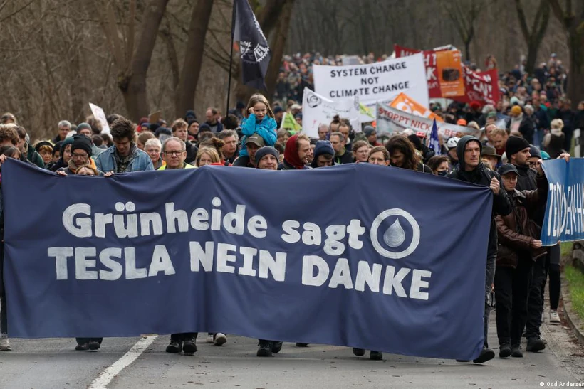 Tesla protestos Alemanha