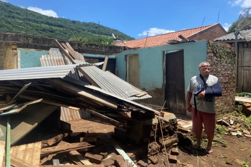 cidade gaúcha destruída eventos extremos