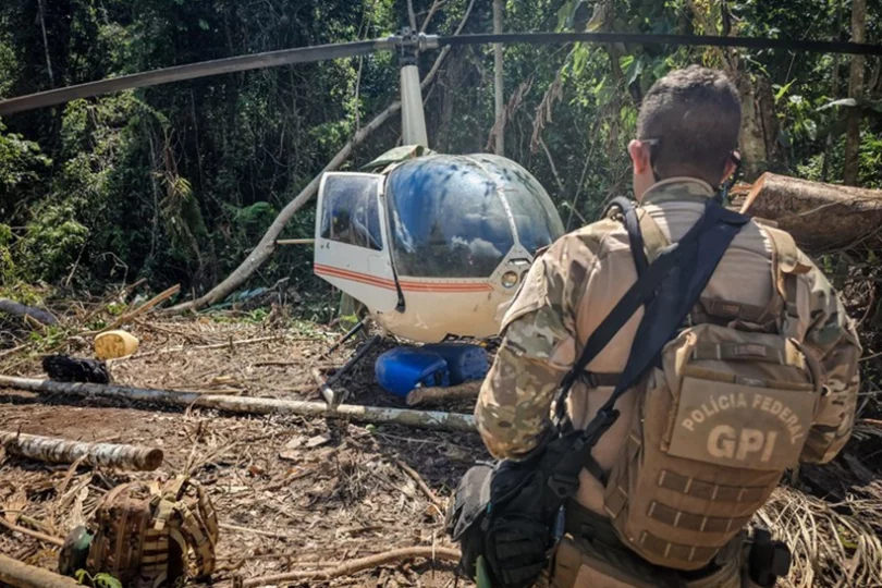 Polícia Federal helicóptero garimpo Yanomami