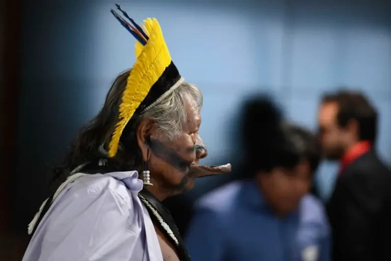 Cacique Raoni bancos devem parar de investir no desmatamento