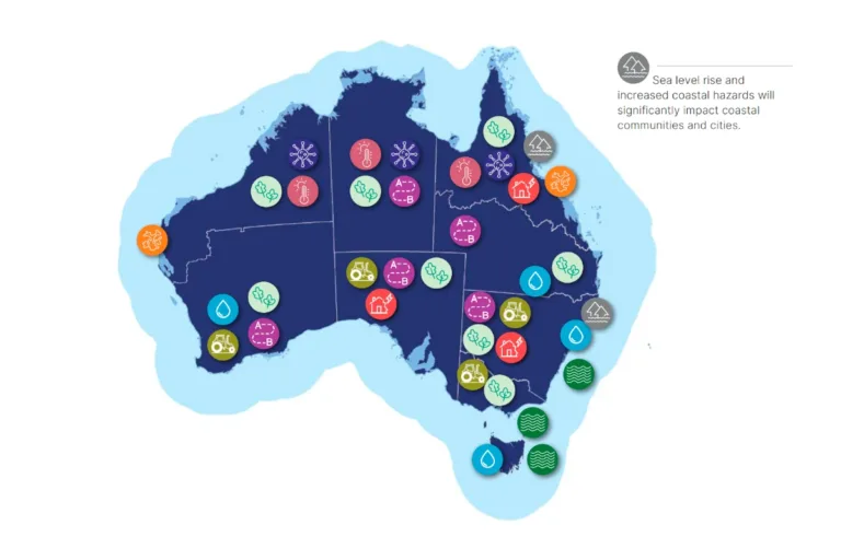 austrália elevação nível do mar